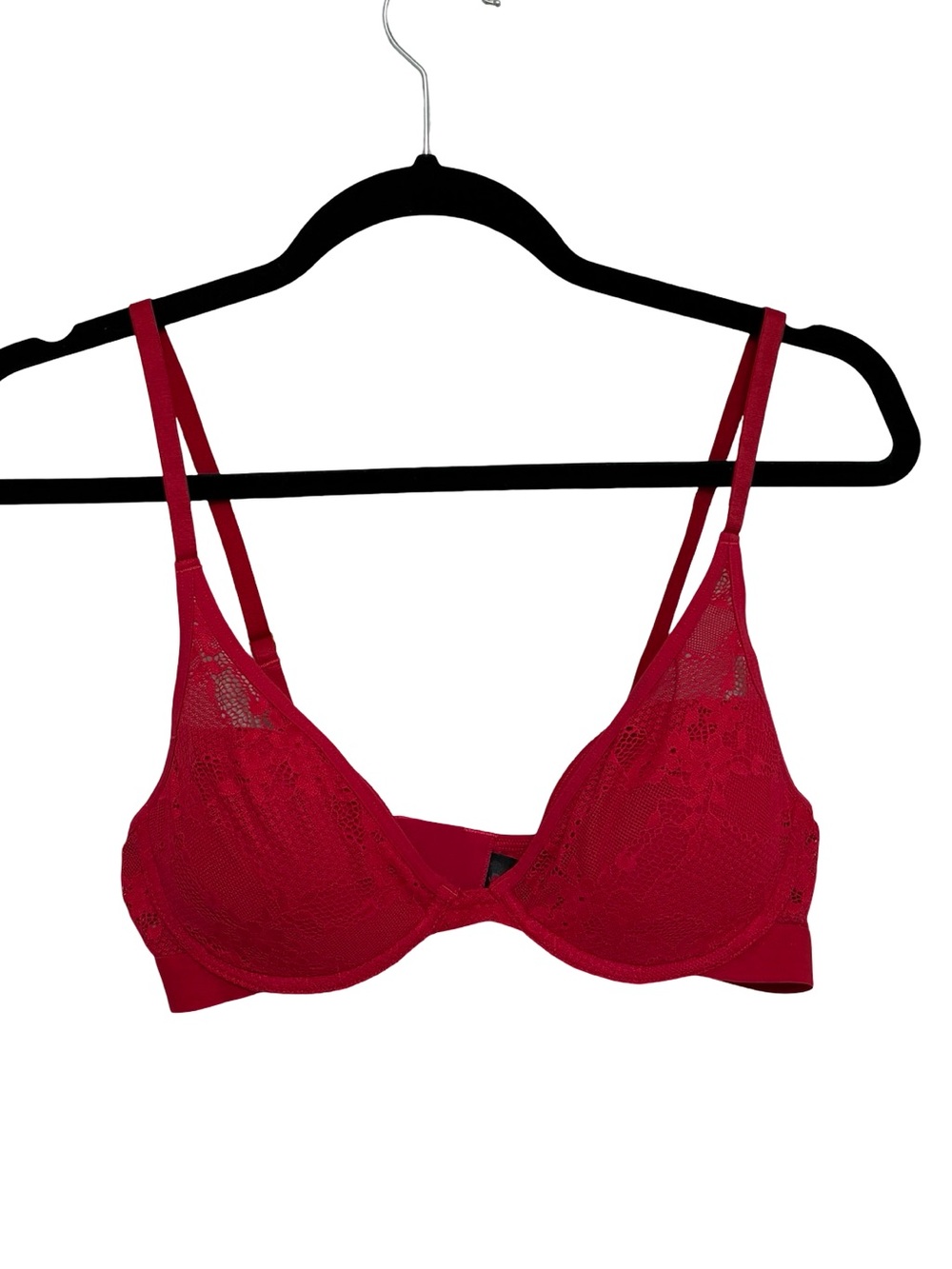 Pepper Lace All You Bra in Red - Size 36A